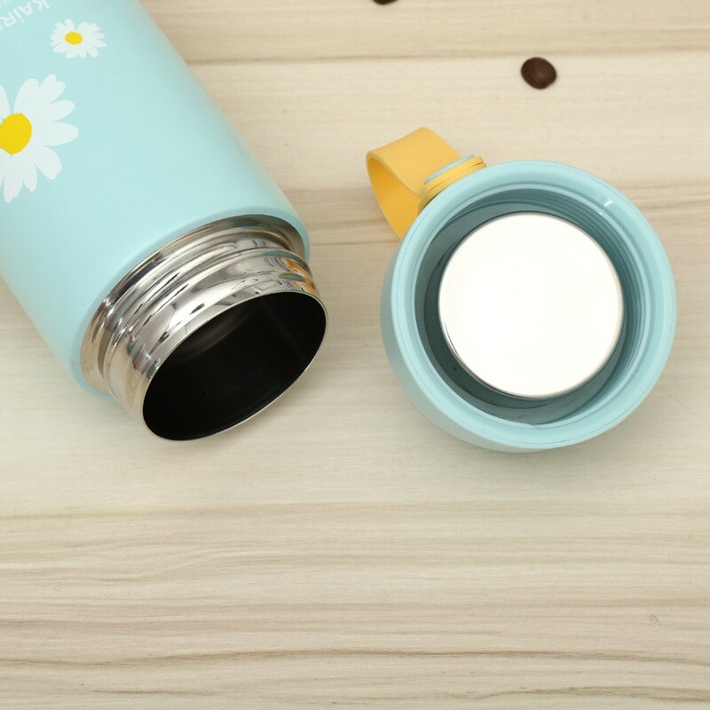 Small Daisy mug 304 stainless steel insulated cup student portable accompanying online celebrity with the same cup m5263