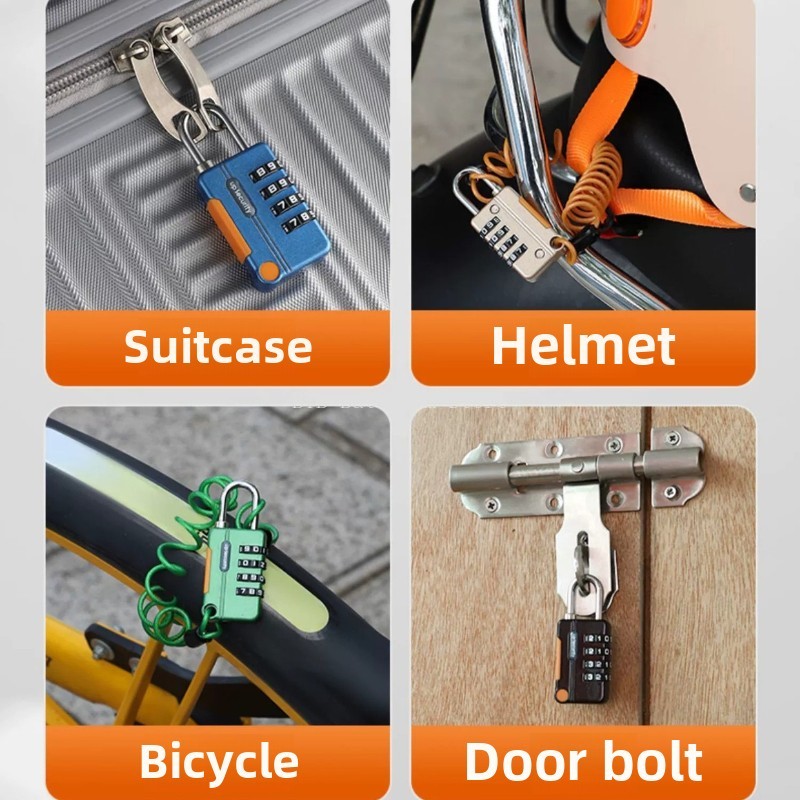 Concept Color 4 Digit Combination Lock Anti-theft Safely Code Lock Travel Luggage Suitcase Lockers Zinc Alloy Padlock
