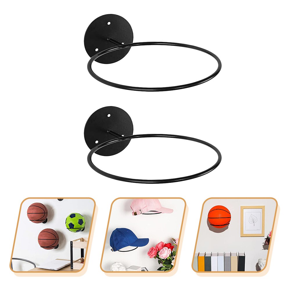 1 set of basketball holders, mountable household basketball stand, professional basketball rack for home shop: Default Title