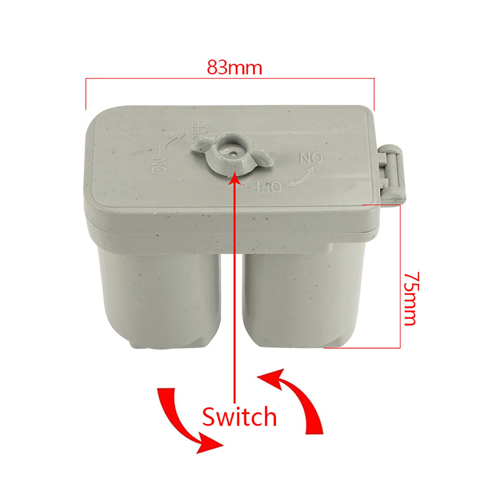 Caja Universal de batería con dos compartimentos para calentador de agua a Gas, accesorios, partes, caja de plástico con batería doble (blanca)