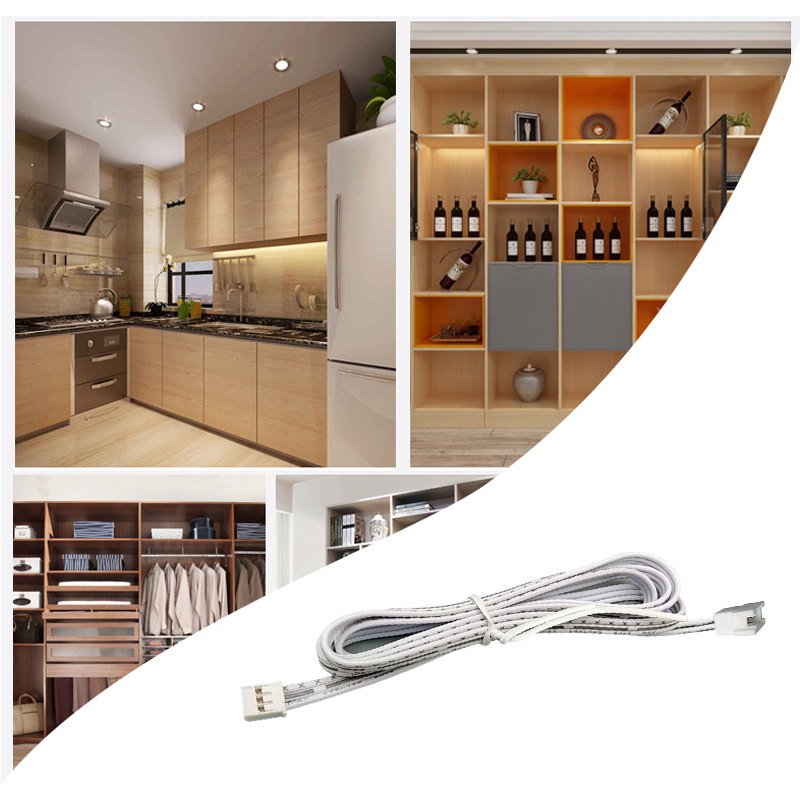 Extension Connection Cable for Cabinet LED Light Driver Sensor, Male and Female Wire, Dual Port, PHB 2.0mm Pitch, 2 M, 5m, 3 Pin