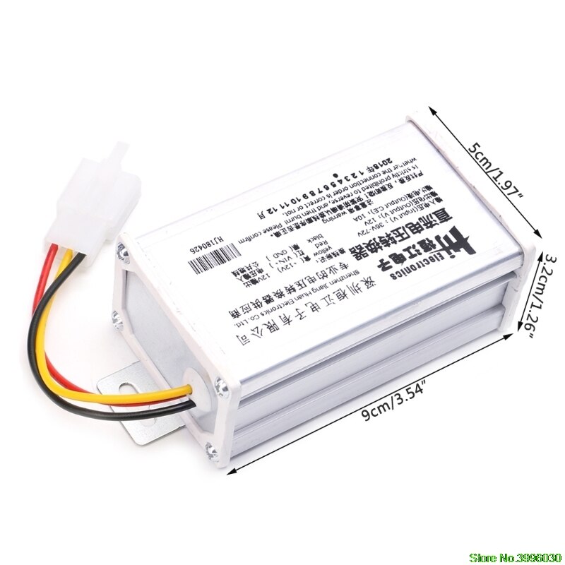 Dc 36v 48v 72v to 12v 10a 120w converter adapter transformator voor e-bike elektrisch