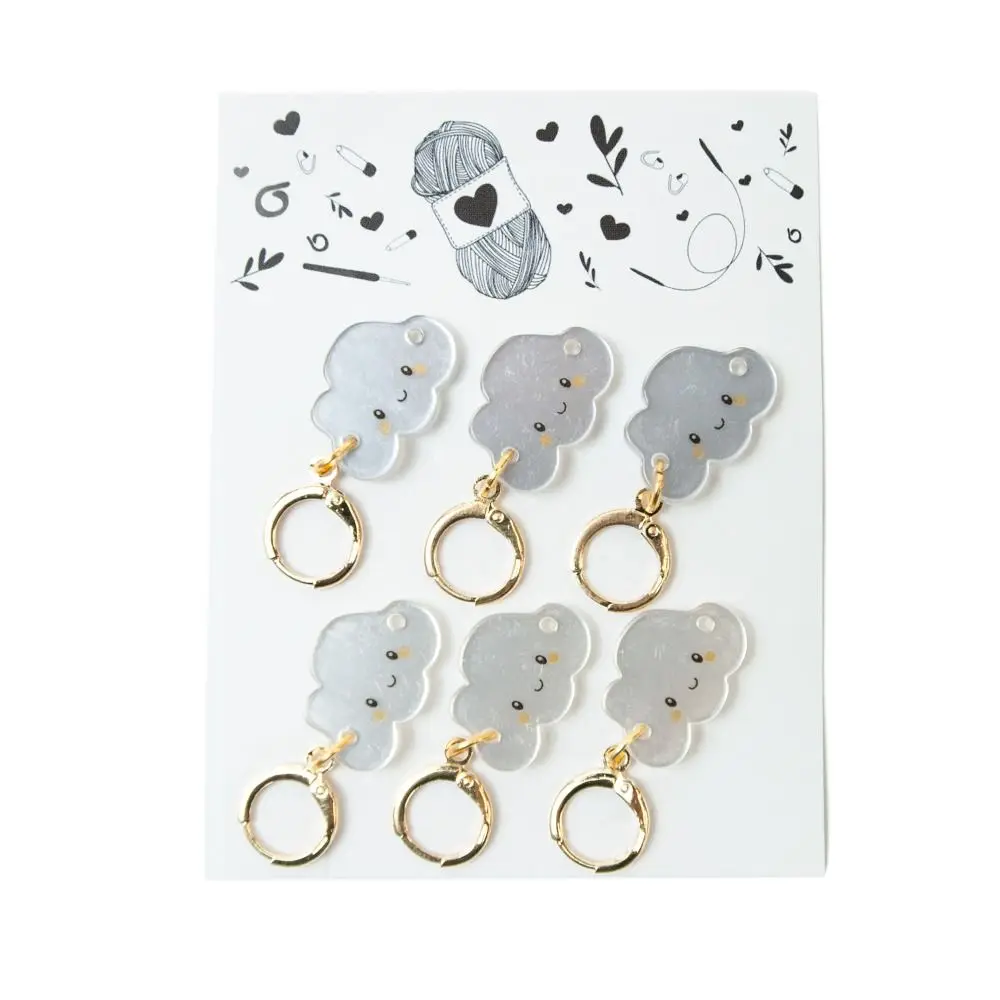 Flower Stitch Markers, Alloy Enamel Crochet Stitch Marker Charms Locking Stitch Marker DIY Handmade for Knitting: Dark Khaki