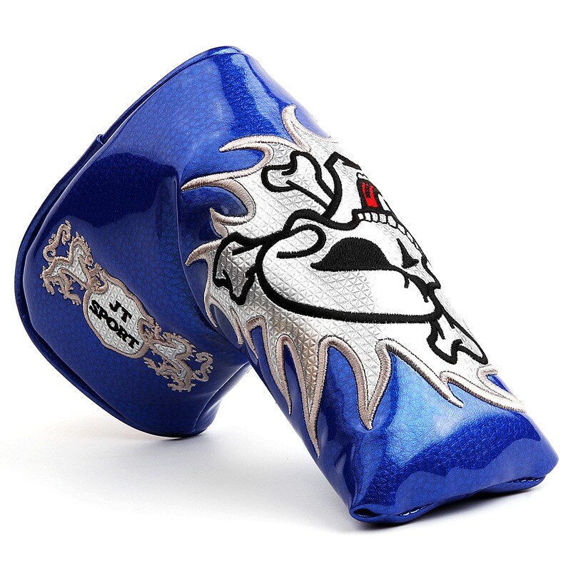 1Pc PU Leder Golf Putter Abdeckung Schützen Headcover Kopf Abdeckung passen Golf Klinge Abdeckung Golf Verein Köpfe Zubehör Sport: Blau