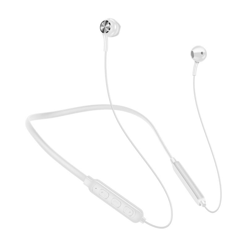 Nekband Koptelefoon Wireless In Ear Bluetooth Headset Sport Oordopjes Met Microfoon Tws Oortelefoon Voor Oppo Xiaomi Huawei Fone De Ouvido: White