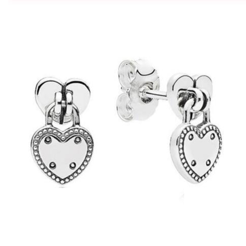 100% 925 orecchini in argento piatto squisito lucido amore blocco piastra orecchini signore regali di nozze gioielli femminili di moda
