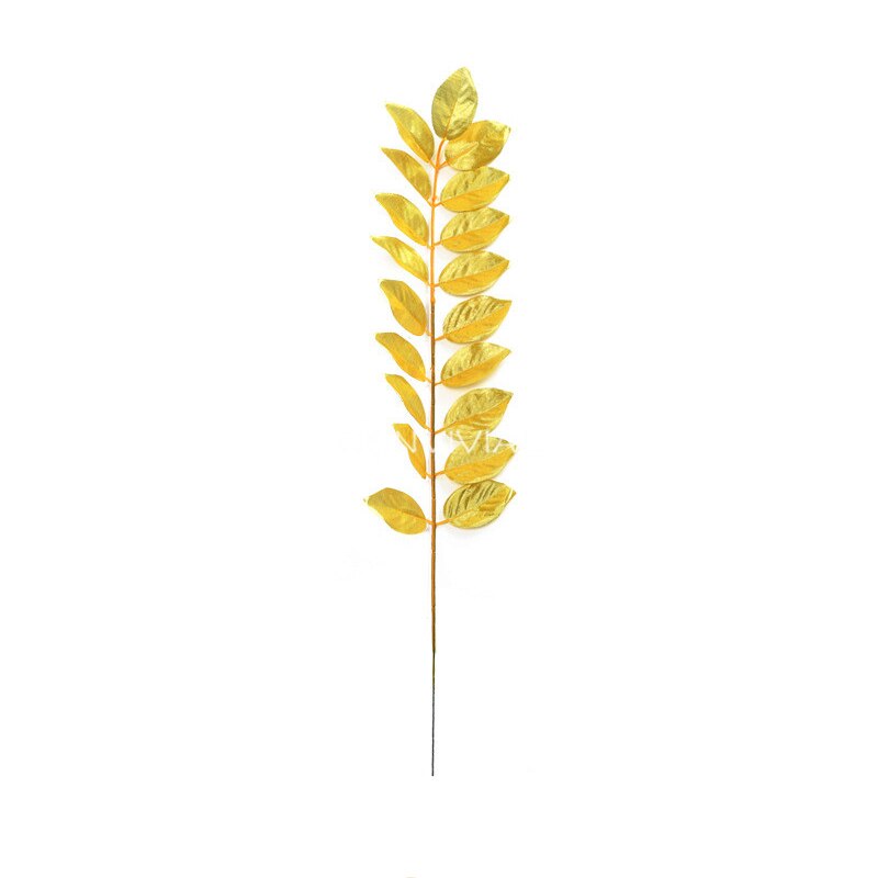 1pc Goud Kleur Bladeren Rotan Bruiloft Decoratie Kunstmatige Planten Doek Nep Monstera Leaf Muur Home Decor Feestartikelen