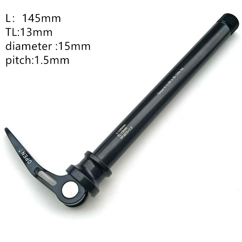 I più recenti spiedini per biciclette MTB con perno passante QR 15mm * 1.5mm a sgancio rapido per Mountain bike in lega di alluminio utilizzano per forcelle con perno passante da 100mm