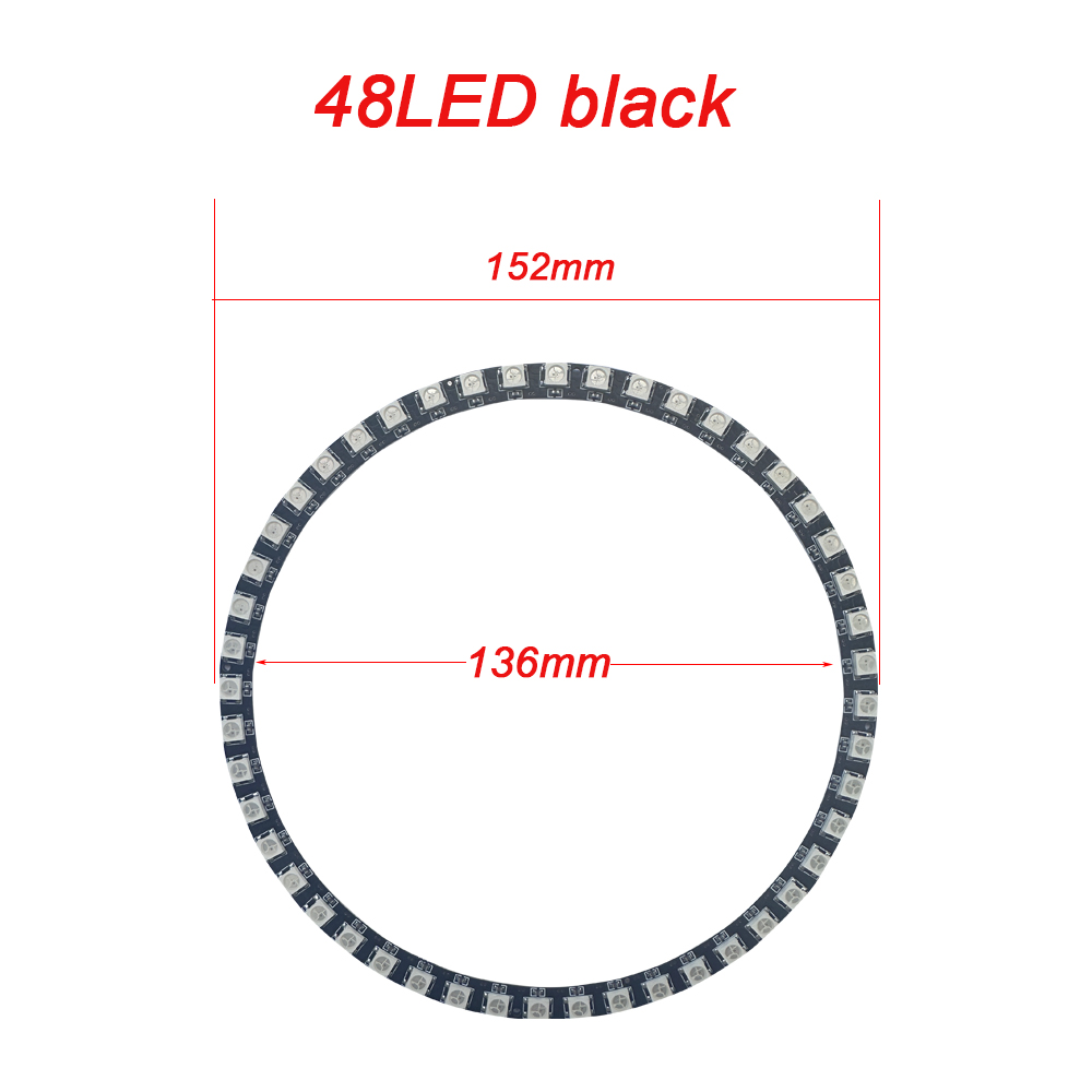 WS2812B Addressable LED Pixel Ring 8 to 241Leds WS2812 5050 RGB LED Diode Ring Color IC Built-in LED