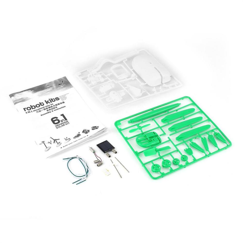 6 in 1 Solar Panel Toys Puppies Planes Science And