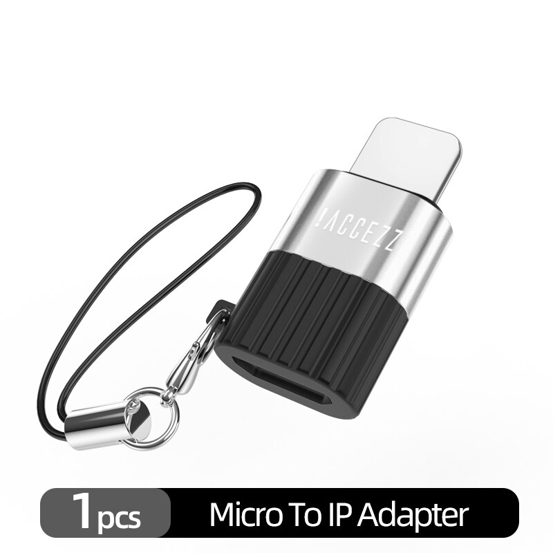 !ACCEZZ Mini USB C Adapter Micro USB Lighting For iPhone 12 11 Samsung Huawei Phone Tablet Fast Charging Data Cable Converter: 1pc Micro to 8Pin