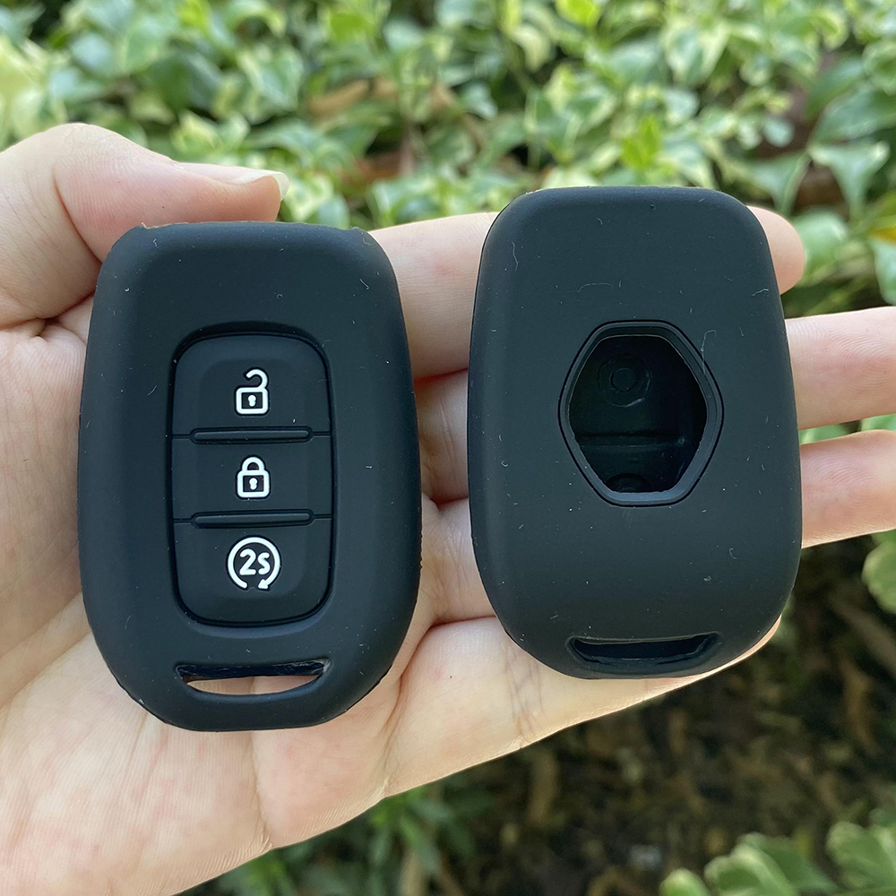 3 Knop Siliconen Auto Sleutel Cover Case Voor Renault Duster Megane Duster Sandero Kangdoo Captur Twingo Sleutelhanger Accessoires