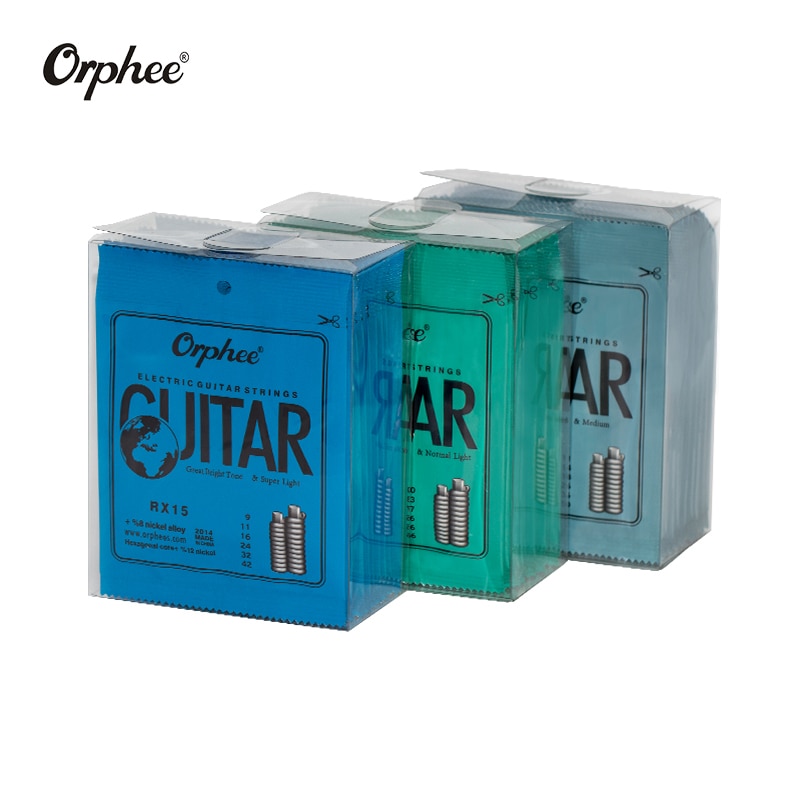 , 10 Uds. Cuerdas de guitarra orphee RX15 RX17 RX19, cuerdas de guitarra eléctrica súper ligeras