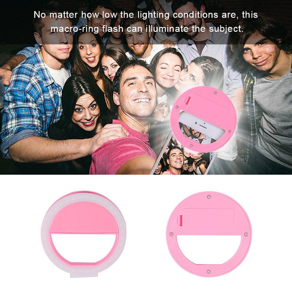 Portable Selfie Flash Led Clip-on Mobile Phone Selfie Light Night Female Anchor Beauty Self-timer Lamp Mini Camera Flashlight