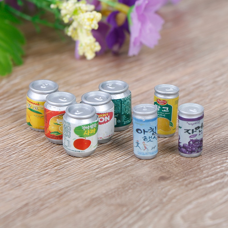 3/5Pcs 1:12 Scale Doll House Mini Canned Fruit Cans Miniature Food Play Kitchen Doll Food Accessories Toy