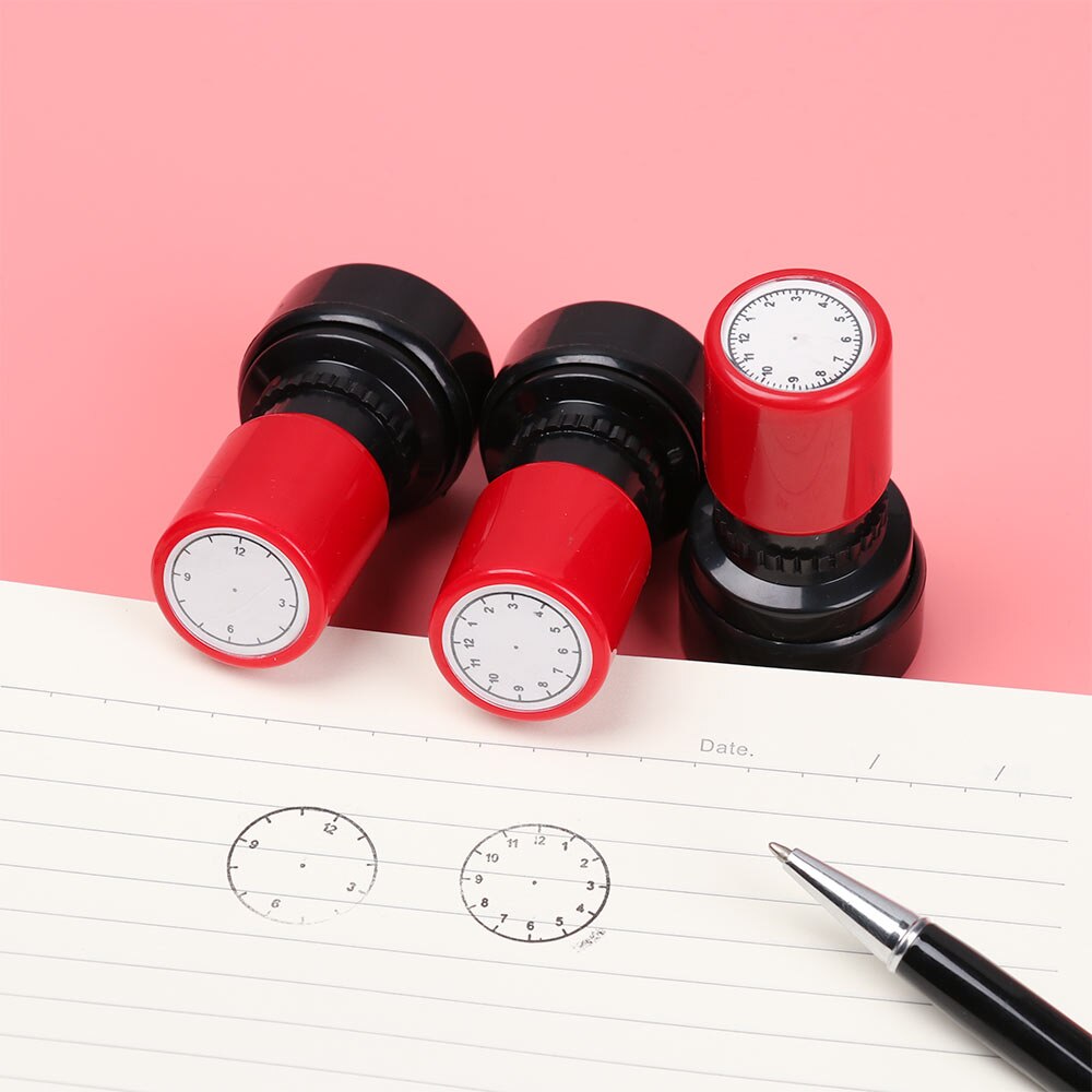 1 PC Learning Clock Stamp Clock Dial Teaching Seal Aids Recognition Student Stamps Teaching Tools 30mm School Supplies