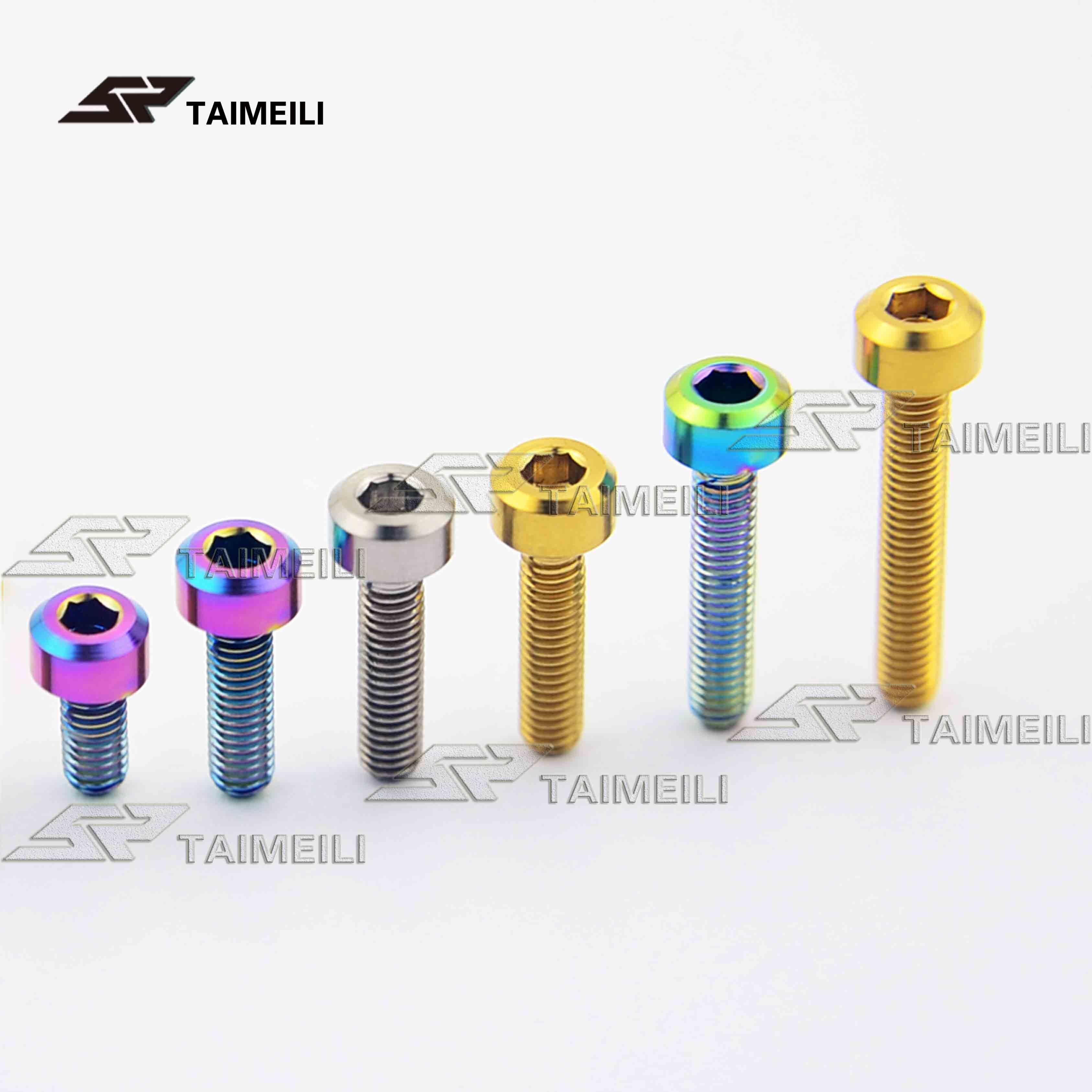 Titanium bolt cylindrical head M3*6/8/10/12/15/18mm replacement screws for bicycles and motorcycles