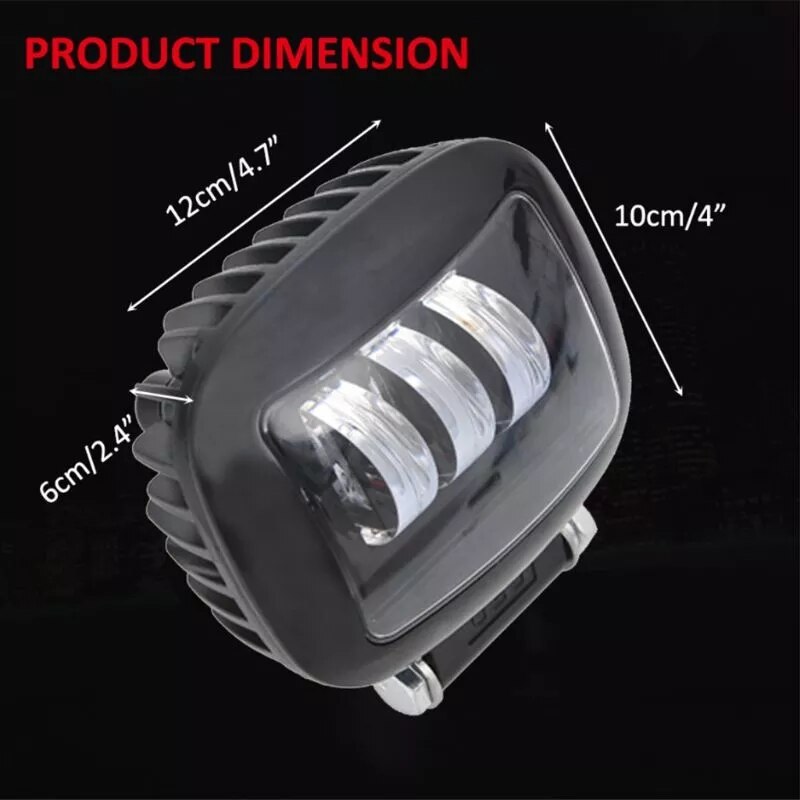 5 Inch 30W Ronde Vierkante Flood Beam Led Werk Licht Voor Motorfiets Suv Auto 4X4 Truck Offroad 24V 12V Lichten Bar Draagbare Licht