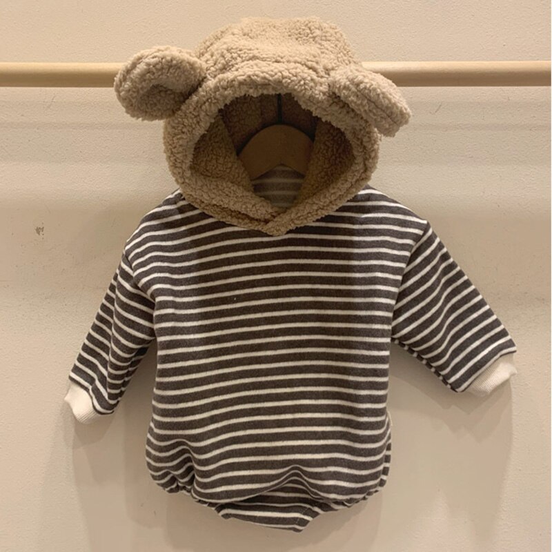 Milancel Baby Body Winter Peuter Jongens Pak Beer Hoodies Jongens Een Stuk: striped / 12m