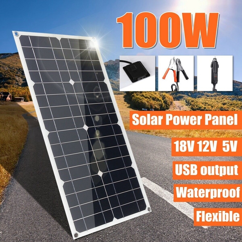 100w mono solcellepanel batteri usb til hjemmebil rv bådoplader –