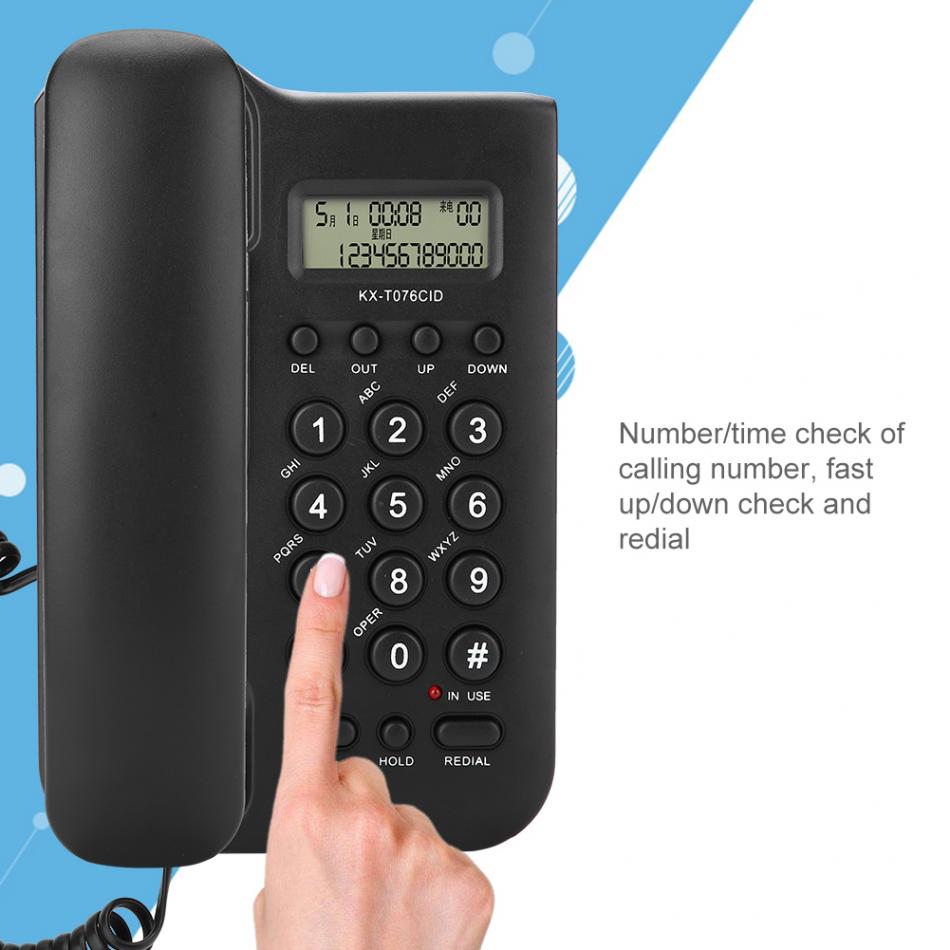 Hotel Telephone Home Wired Desktop Wall Phone Office Landline Telephone Home Telephone Black White telefono fijo para casa