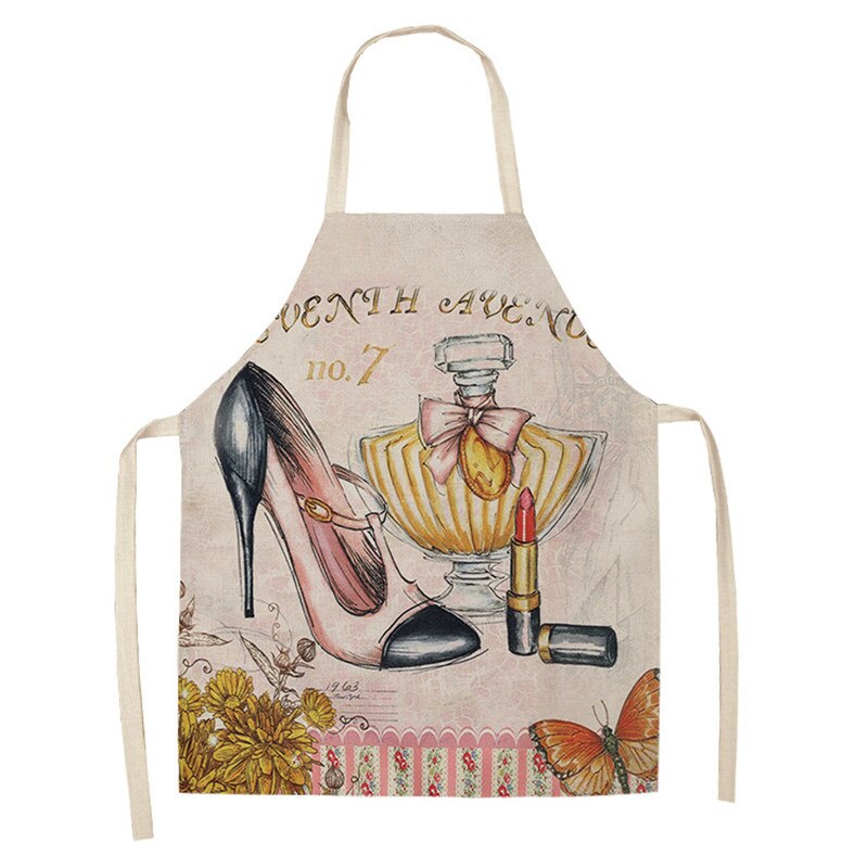 Vintage väska klänning skor köksförkläden för kvinnor bomull linne husmanskost bakning midja haklapp pinafore rengöringsverktyg: 8 / 66 x 47cm