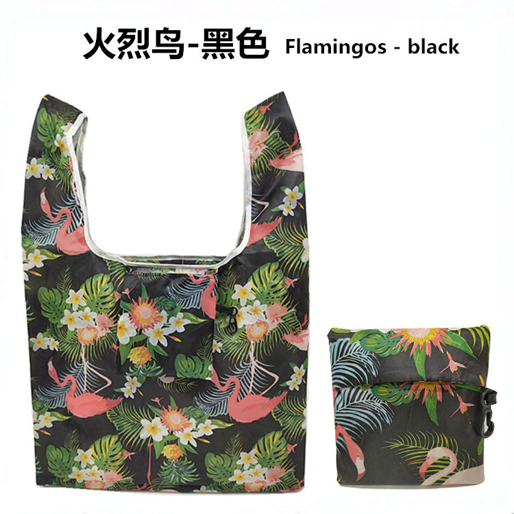Portable Square Bag Reusable Storage Bag Fashionable Low Carbon Polyester Shopping Bag Storage Portable Strawberry Folding Bag: 4