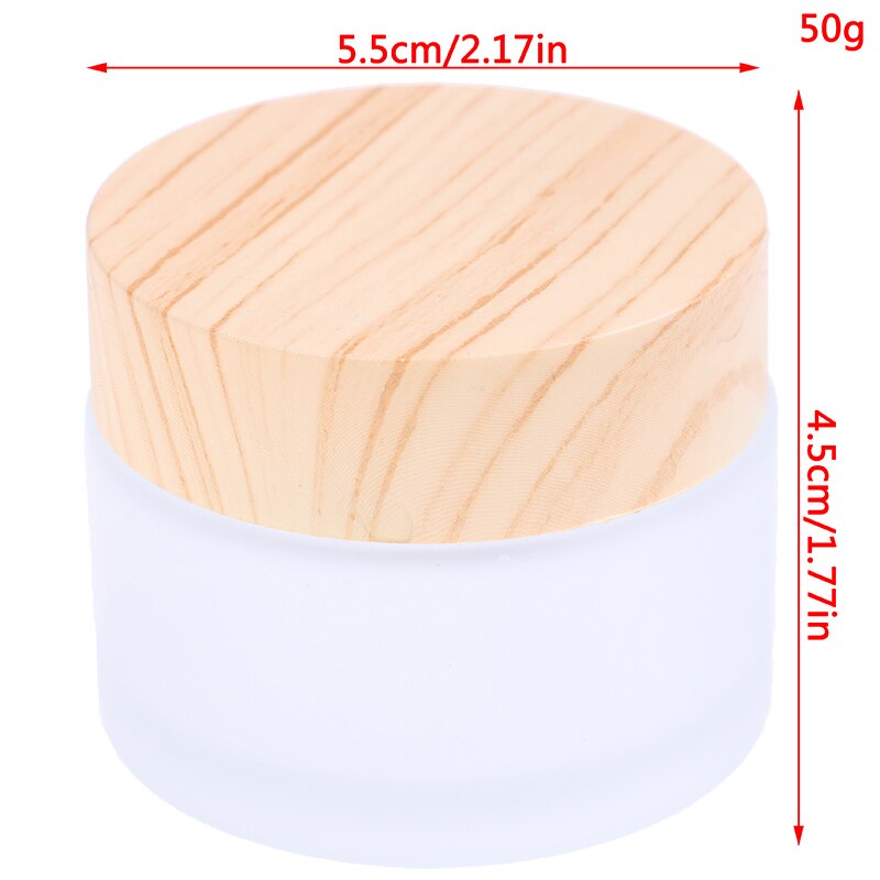 5g 10g 15g 30g 50g frostat glas tomma burkar för kräm make-up hudvårdsbehållare påfyllningsbara flaskor kosmetisk förpackning: 50