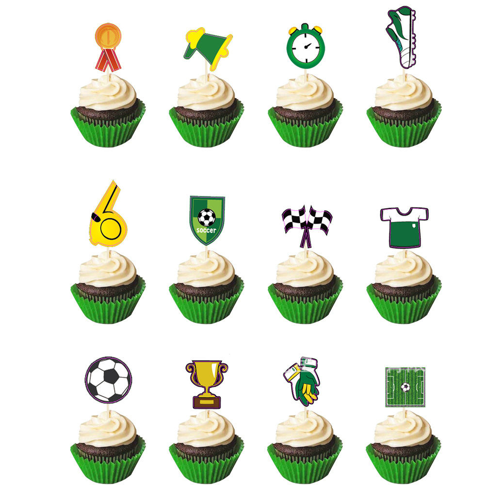 Decoraciones de de cumpleaños de fútbol para niños, globos de temática de fútbol, juego de vajilla para niños, platos de papel, servilletas, tazas, bandera