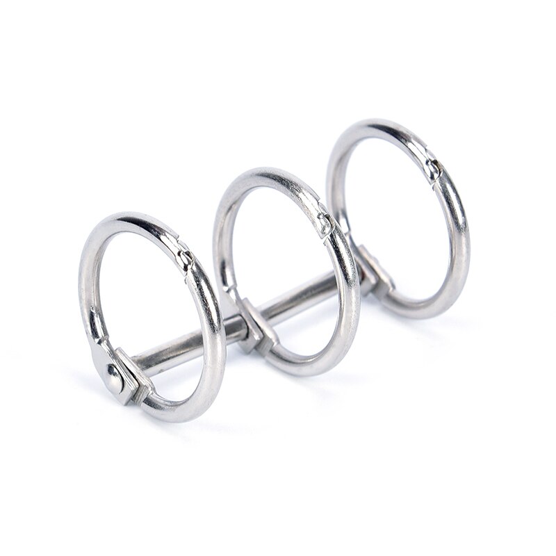 Álbum de fotos encuadernación DIY Metal Clip 3 orificios para anillos para cuaderno diario de hojas sueltas: Silver