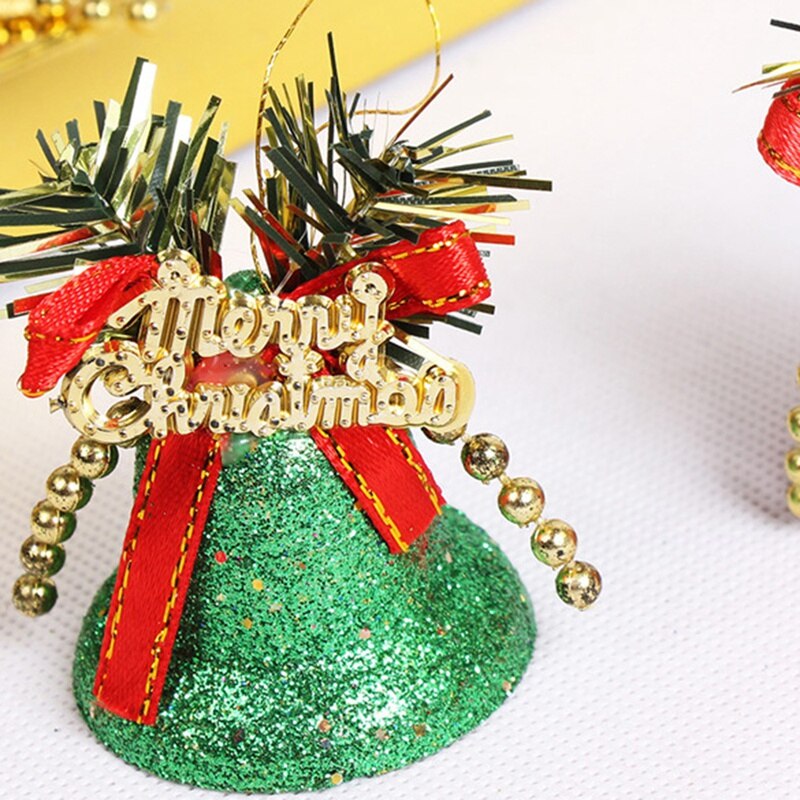 6 stuks kerstbellen metalen kerstklokken kerstboomdecoratie doe-het-zelf familie ornament kerstballen bellen knutselhanger