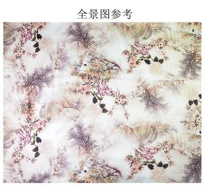 18 primavera y verano 100% tela de organza de seda para mujer vestido de 140cm de ancho tejido de transpirable para coser DIY: 0.5 meter