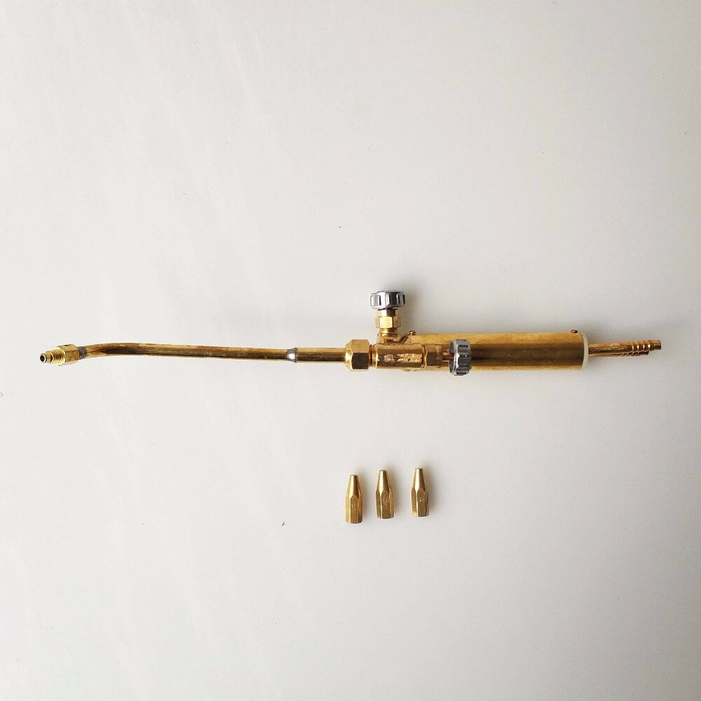 Mini gas svejsebrænder 30cm lange 3 dyser 0.6/0.7/0.8mm til klimaanlæg køleskab juvel lodning
