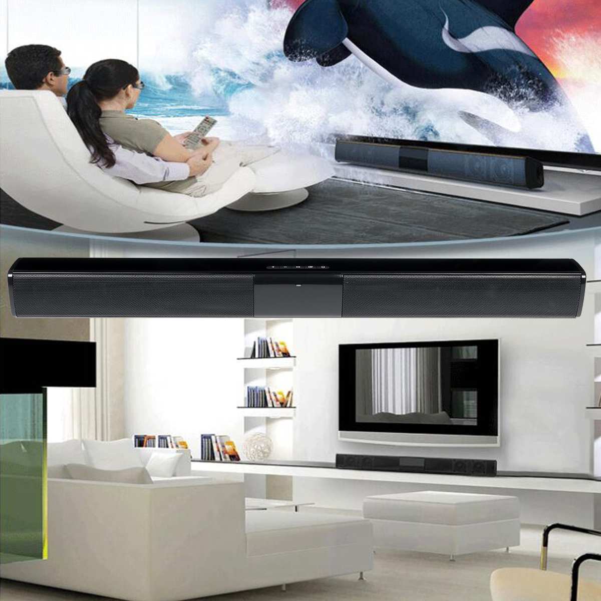 60W bluetooth TV Sound Bar Wired and Wireless Home Surround SoundBar Theater Home TV Speaker 3D Subwoofer With Remote Control