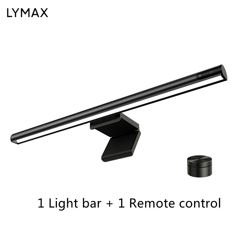 Youpin LYMAX Schreibtischlampe Bildschirmleiste Anzeige Hängeleuchte Augenschutz PC Computer Monitor Lichtleiste Drahtlose Fernbedienung: Schwarz