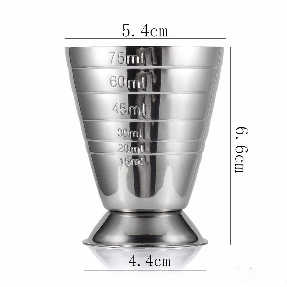 Measuring Shot Cup Ounce Jigger Bar Cocktail Drink Mixer Liquor Measuring Cup Mojito Measurer Milk Coffee Mug Stainless