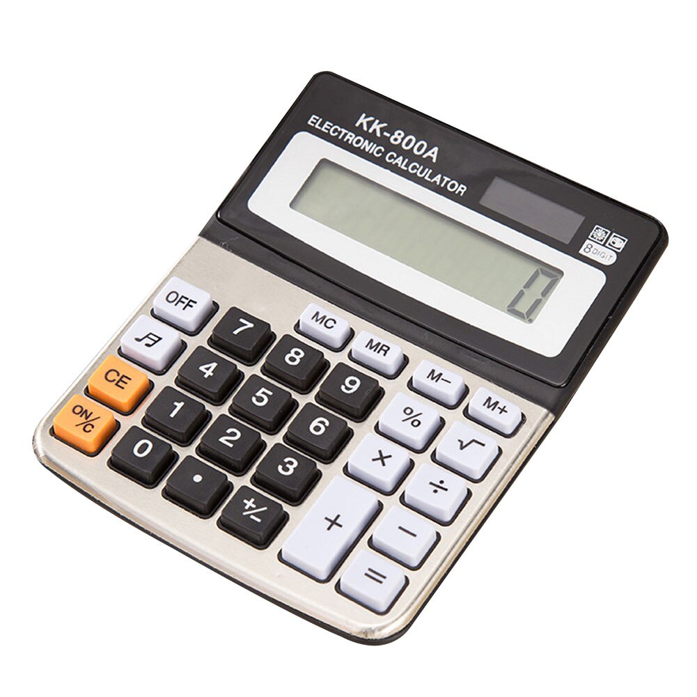 1pcs Office Commercial Calculator Calculate Tool Battery Powered 8 Digit Electronic Calculator Portable newest: Default Title