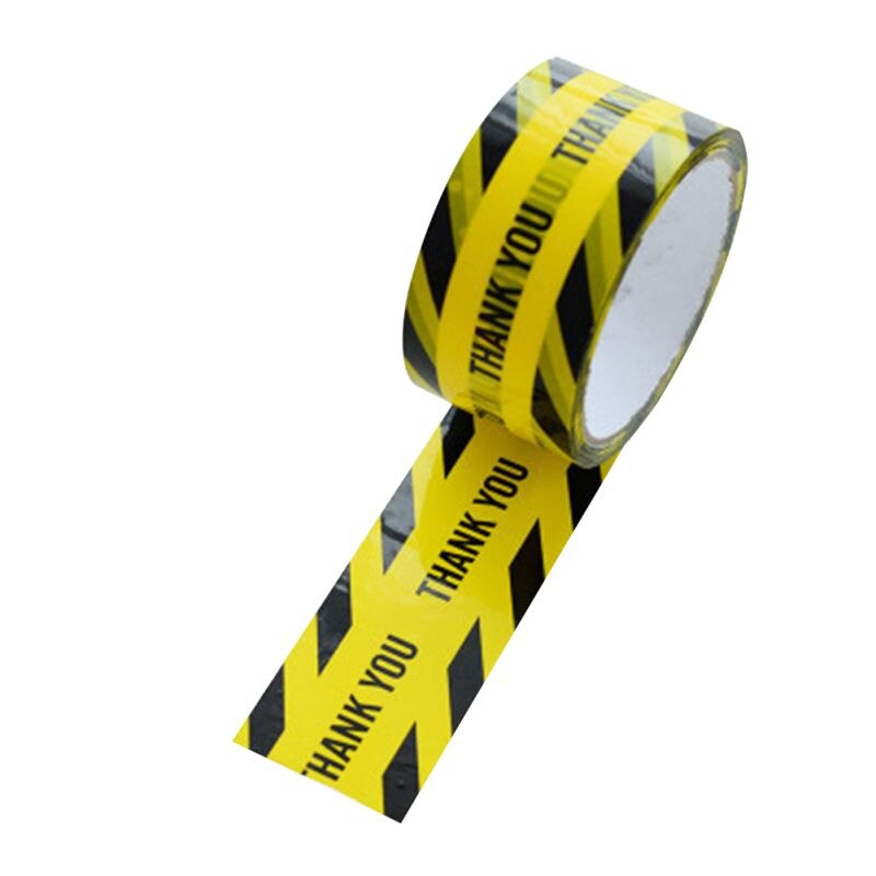 Kk 1 rull 48mm*25m advarselstape sikkerhetslim barrikade vått gulv forsiktig tape!: Takk skal du ha