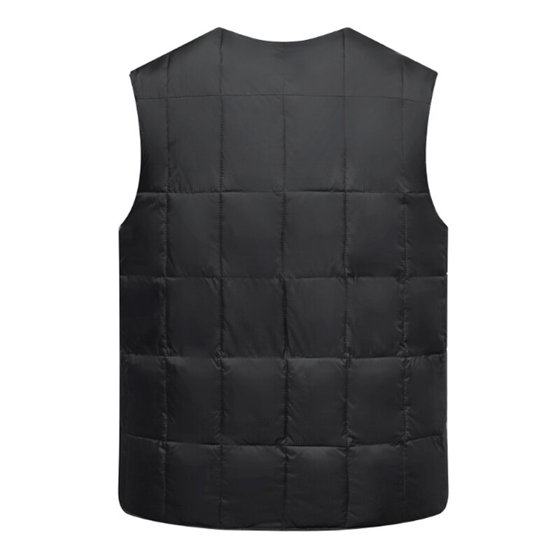 80%  witte eendendons vesten heren herfst winter warm mouwloos v-hals bodywarmer vest dikke slanke casual heren vest