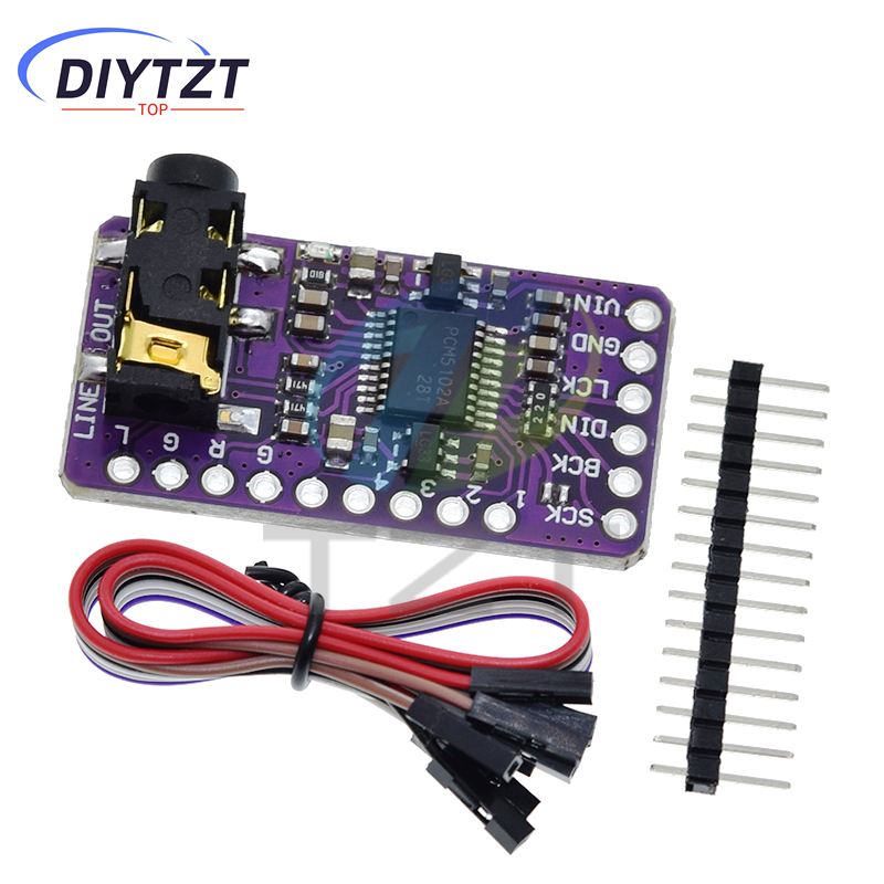 DIYTZT Interface I2S PCM5102A DAC I2S Module de lecteur pour Raspberry Pi carte Format pHAT carte Audio numérique PCM5102