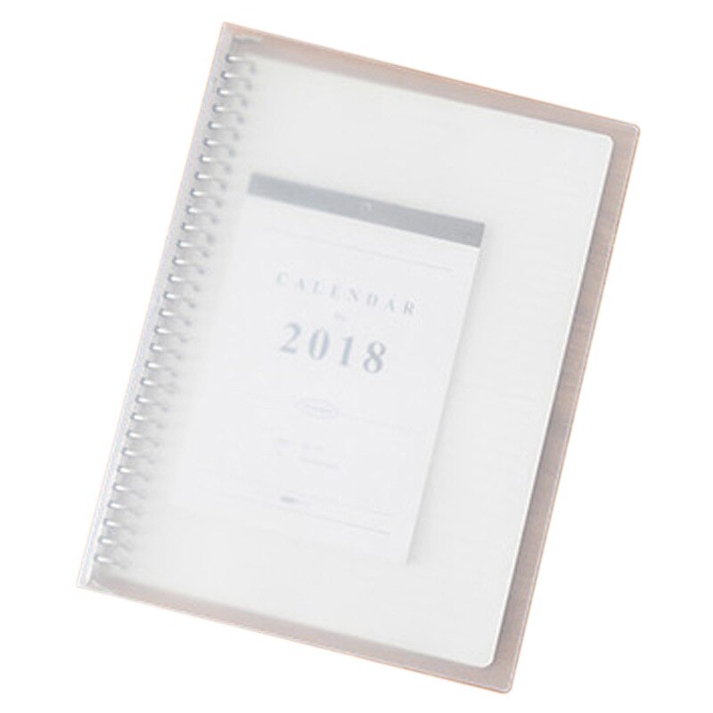 Stationery Translucence Binder A4/B5/A5 Loose-Leaf PP Shell Porous Paper Clip Folder File Organizer Office Accessory