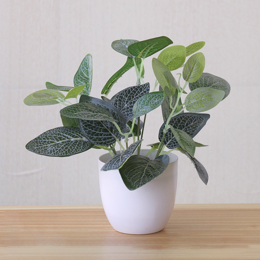 Fresh Artificial Foliage Plant Potted Bonsai Wedding Party Mall Desktop Decor