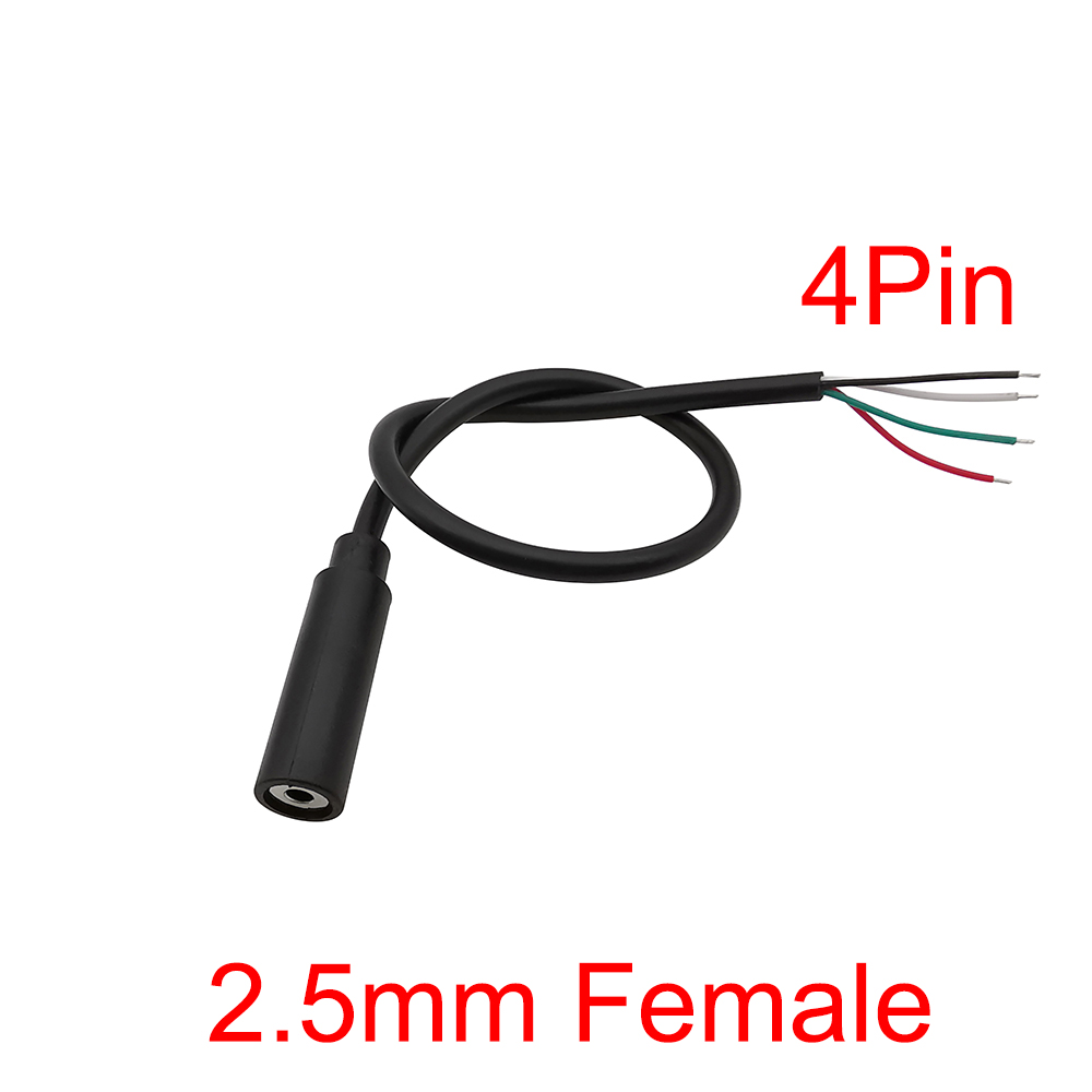 1/5 Uds 2,5mm 3,5mm Mono Cable de Audio estéreo macho hembra conector Jack 2/3/4Pin Cable de extensión DIY auricular micrófono Cable de reparación: Castaño / Bajo 5 Unids