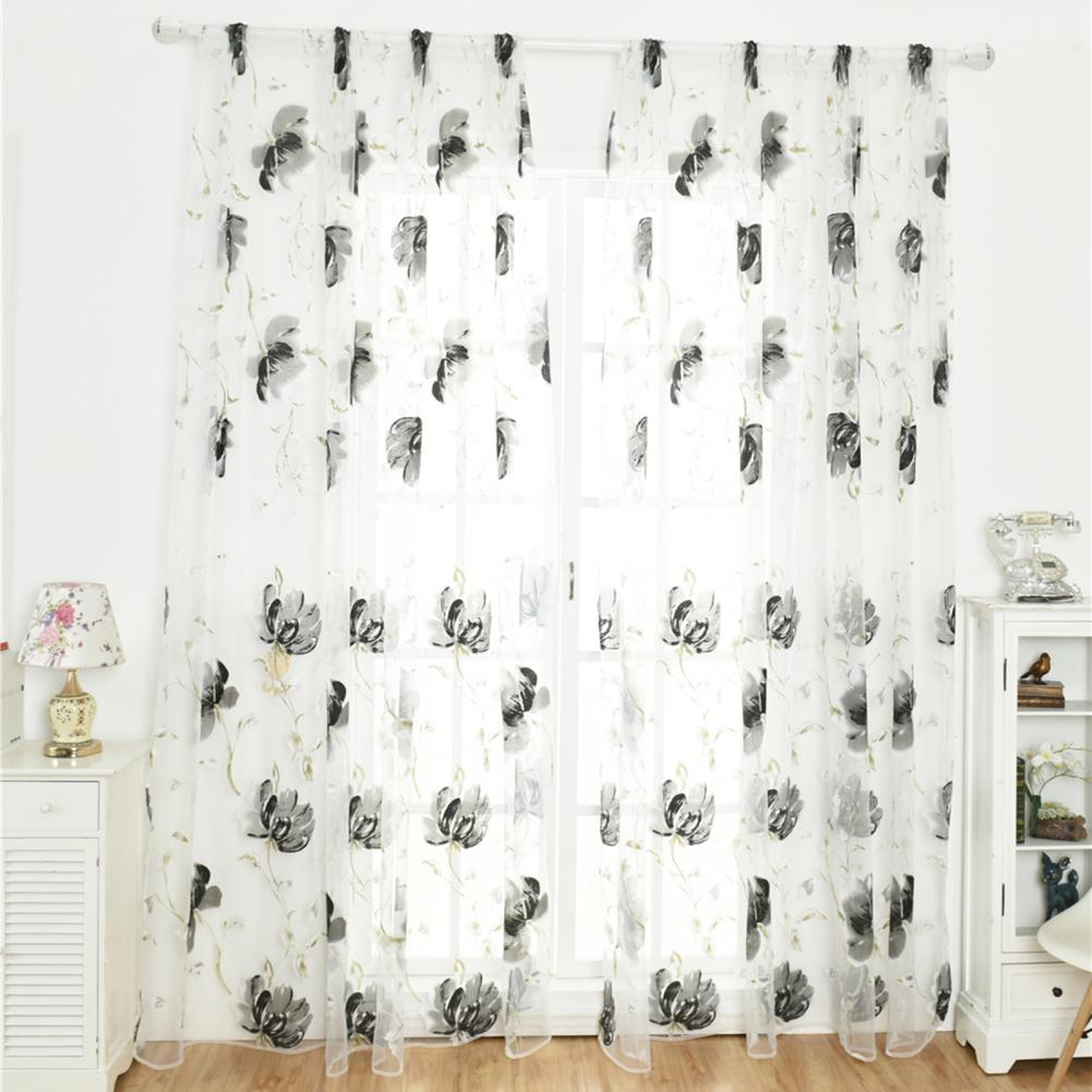 Cortinas para sala de estar, puerta de la cocina y el dormitorio, decoración de hogar para ventana, 1 Panel/Uds.