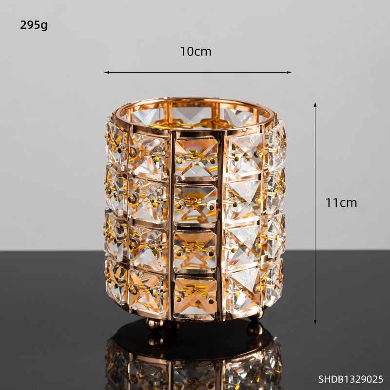 Luxury Crystal Glass Tissue Box Metal Decoration Nordic Home Decor Paper Rack Napkin Holder Candle Holder Makeup Organizer Box: organizer 1