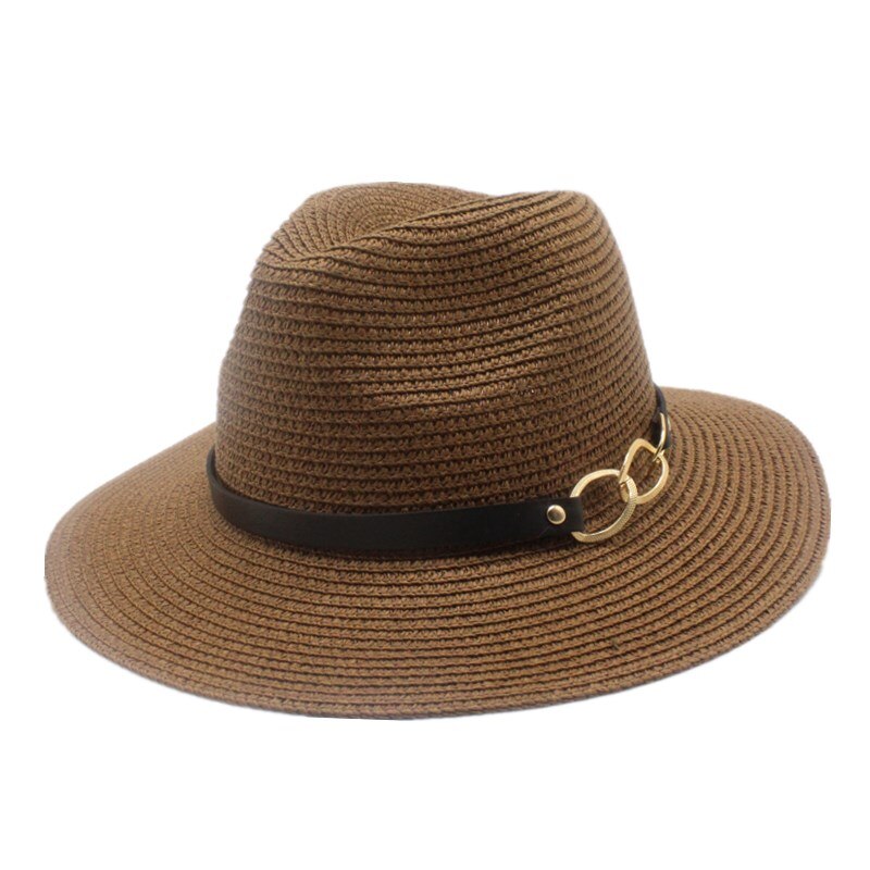 Seioum Brand Khaki Straw Hat Men Panama Caps Summer Style Sun Hat Beach Classic Male Hats And Caps