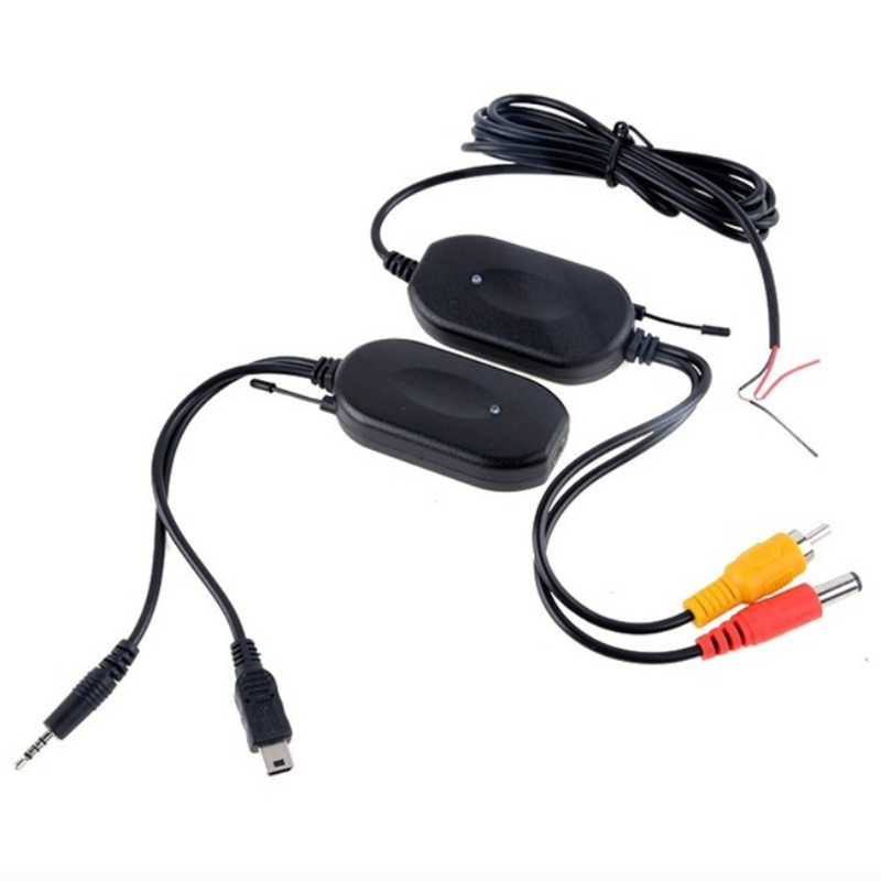 2.4 Ghz Wireless kit RCA AV AVIN Video Transmitter Receiver Reverse trigger line for car dvd monitor GPS to car rear view camera