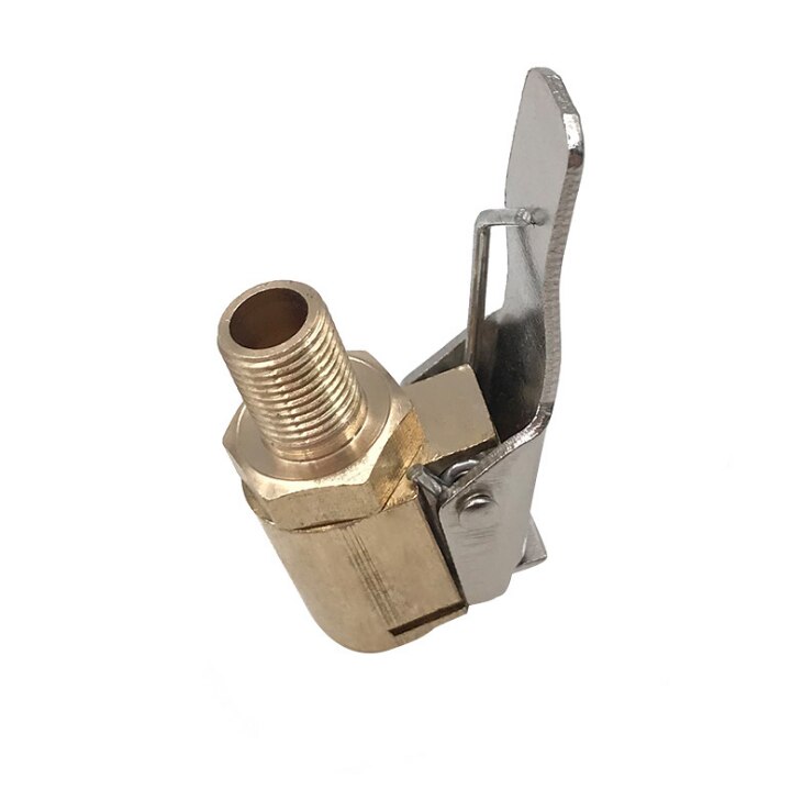 Bil auto messing 8mm dæk hjul dæk luftpatron inflator pumpe ventil klip klemmestik adapter biltilbehør til kompressor