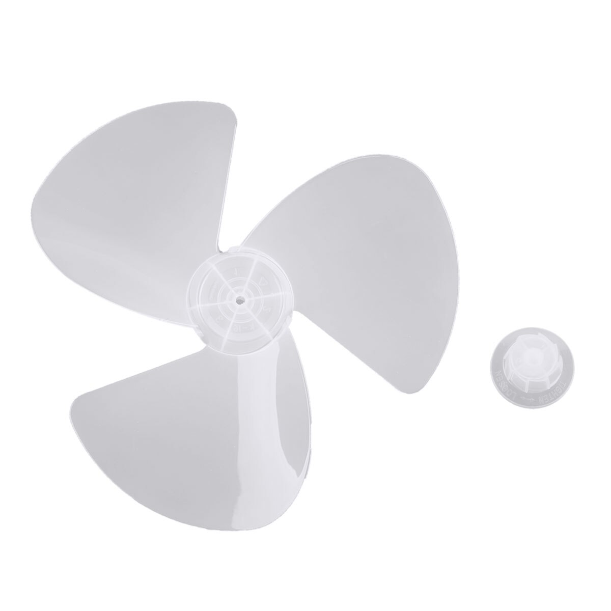 16 Inch Plastic 3 Leaves Fan Blades with Nut Cover for Standing Pedestal Fan Table Fanner General Accessories Household Parts