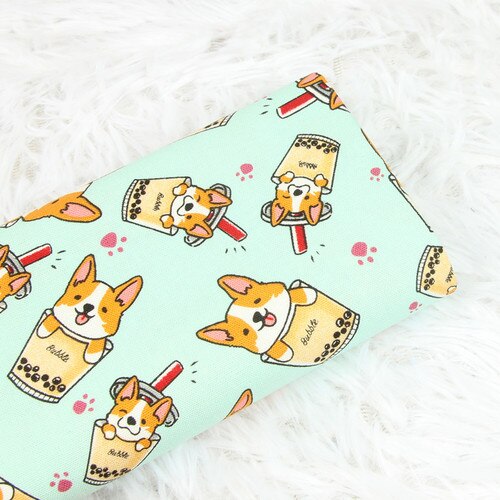 110x45cm de tecido de algodão grosso por quintal bolha cachorro impressão pano diy artesanal costura saco retalhos material acessórios casa têxtil: Cotton Fabric 2